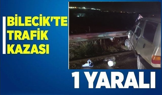 KONTROLDEN ÇIKAN OTOMOBİL REFÜJE ÇARPTI, 1 KİŞİ YARALANDI