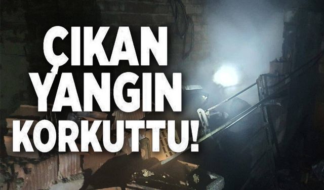 ÇIKAN YANGIN KORKUTTU