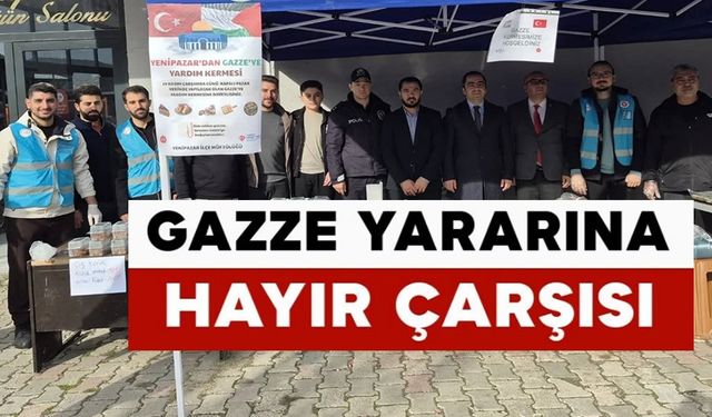 GAZZE YARARINA HAYIR ÇARŞISI DÜZENLENDİ