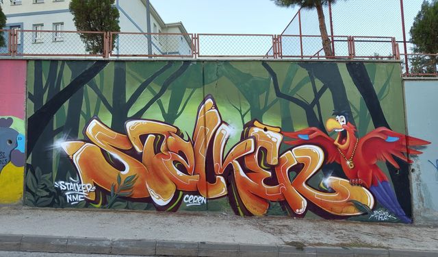 OKUL DUVARLARI SANATLA HAYAT BULDU