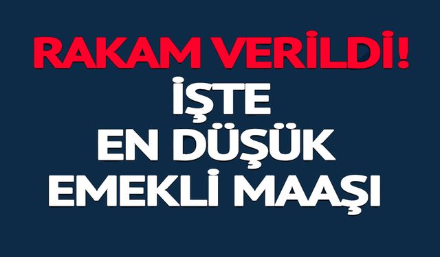 İŞTE EN DÜŞÜK EMEKLİ MAAŞI