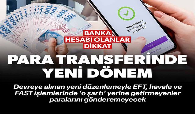 PARA TRANSFERİNDE YENİ DÖNEM