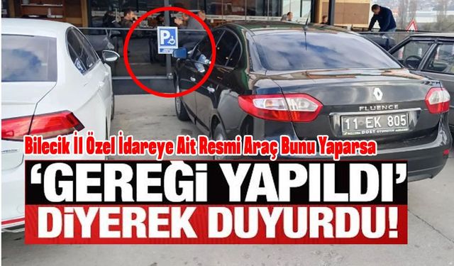 3 ARALIK DÜNYA ENGELLİLER GÜNÜ'NDE ENGELLİ YERİNE PARK EDEN RESMİ ARACA CEZA