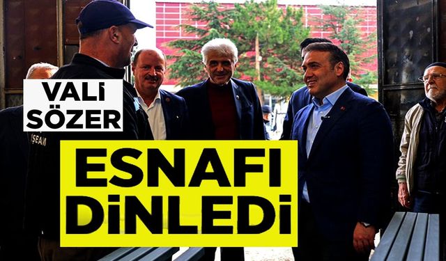 VALİ SÖZER PAZARYERİ KÜÇÜK SANAYİ SİTESİ'NDE ESNAFLA BULUŞTU