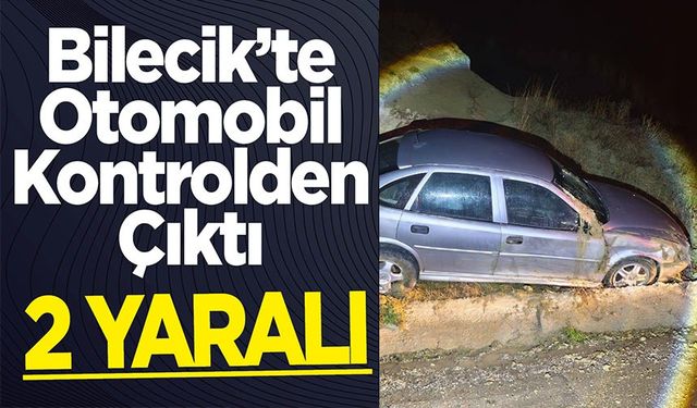 OTOMOBİL YOLDAN ÇIKTI: 2 YARALI