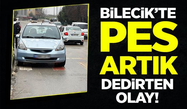 OKUL ÖNÜNDEKİ YAYA GEÇİDİNE PARK ARAÇ TEPKİ TOPLADI