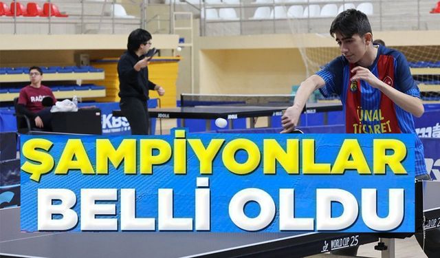 MASA TENİSİ GENÇLER İL BİRİNCİLİĞİ MÜSABAKALARI SONA ERDİ