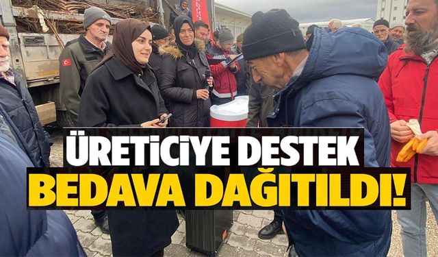 143 ÜRETİCİYE 11 BİN FİDAN HİBE EDİLDİ