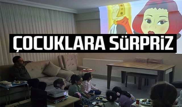 ÇOCUK EVLERİNDE KALAN ÇOCUKLARA ÇİZGİ FİLM SÜRPRİZİ