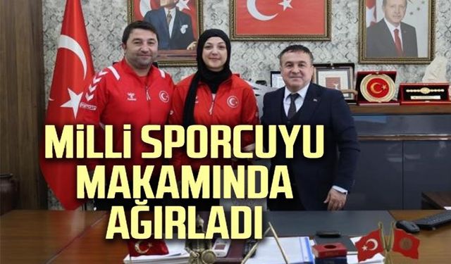 MİLLİ JUDOCU HATİCE NUR GÖKTAŞ, İL MÜDÜRÜ DEMİR İLE BİR ARAYA GELDİ