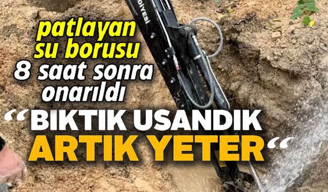 BİLECİK'TE SU PATLAĞI 8 SAATTE ONARILABİLDİ