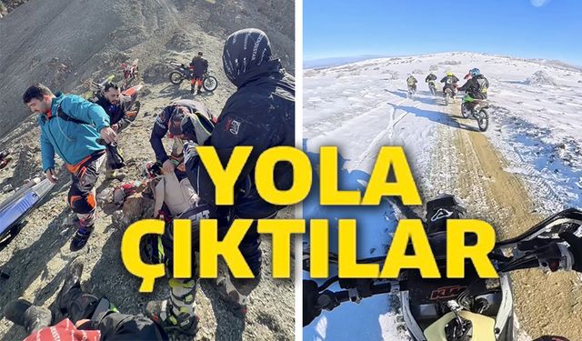 KARLI DAĞLARI CROSS MOTORLARLA AŞMAYA ÇALIŞTILAR