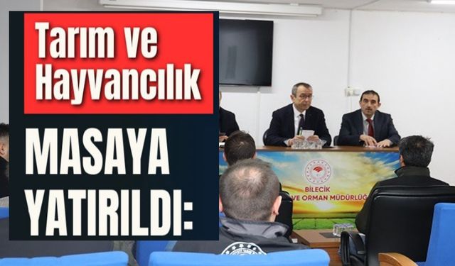 TARIM VE HAYVANCILIK ÇALIŞMALARI MASAYA YATIRILDI