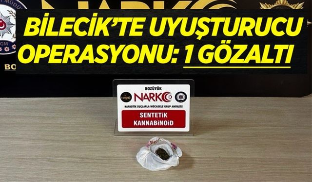 UYUŞTURUCU OPERASYONU: 1 GÖZALTI
