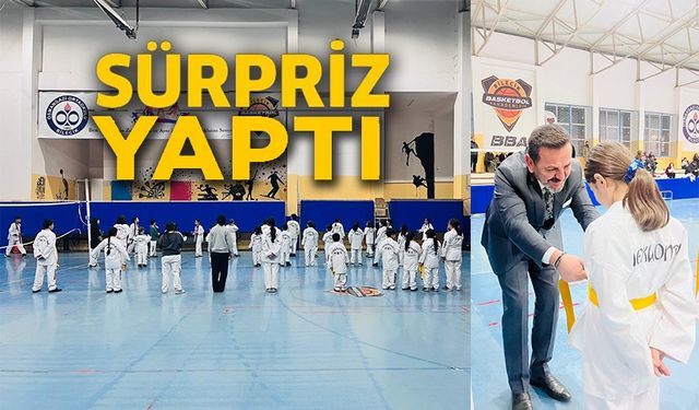KORUMA ALTINDAKİ ÇOCUKLARA KUŞAK BAĞLAMA SÜRPRİZİ