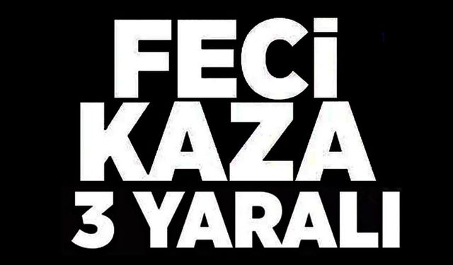 D-650 KARA YOLUNDA TIR İLE KAMYONET ÇARPIŞTI: 3 YARALI
