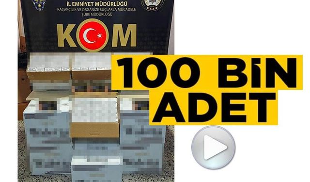 DURDURULAN ARAÇTA 100 BİN ADET BOŞ MAKARON ELE GEÇİRİLDİ