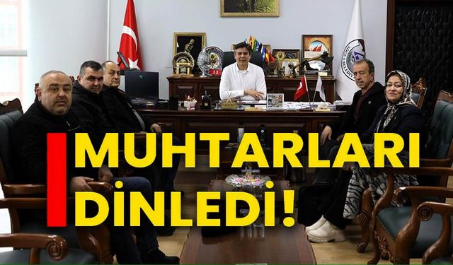 MAHALLE MUHTARLARI BAŞKAN DURGUT'LA BİR ARAYA GELDİ
