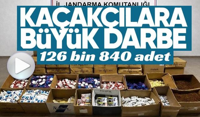 126 BİN 840 ADET MAKARON ELE GEÇİRİLDİ
