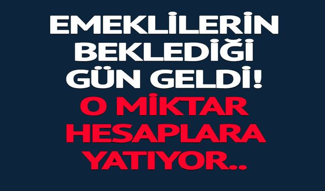 EMEKLİLERİN BEKLEDİĞİ GÜN GELDİ: O MİKTAR HESAPLARA YATIYOR