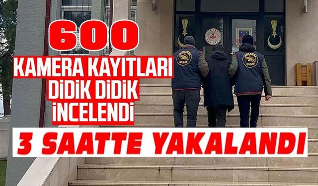 JASAT 600 KAMERA GÖRÜNTÜSÜNÜ İNCELEDİ, DOLANDIRICIYI 3 SAATTE YAKALADI