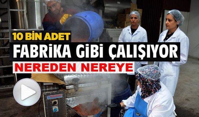 BU TESİSTE GÜNDE 10 BİN ADET AYVA VE NAR LOKUMU ÜRETİLİYOR