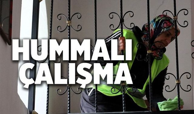 RAMAZAN AYI ÖNCESİ CAMİLERDE TEMİZLİK ÇALIŞMASI