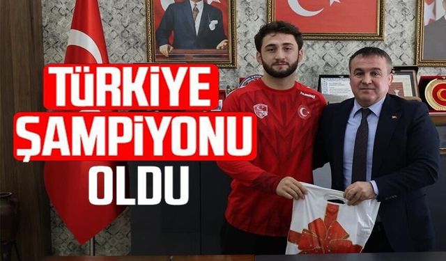 BİLECİKLİ SALİH YUSUF YAZICI U20 TÜRKİYE GÜREŞ ŞAMPİYONU OLDU