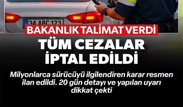 TÜM CEZALAR İPTAL EDİLDİ