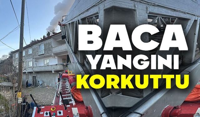 EVİN BACASINDA ÇIKAN YANGIN KORKUTTU