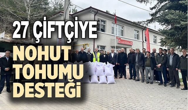 5 BİN 150 KİLOGRAM NOHUT TOHUMU DAĞITILDI