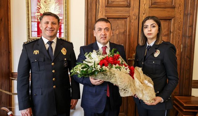 VALİ SÖZER, POLİS HAFTASI DOLAYISIYLA TEŞKİLAT MENSUPLARINI KABUL ETTİ