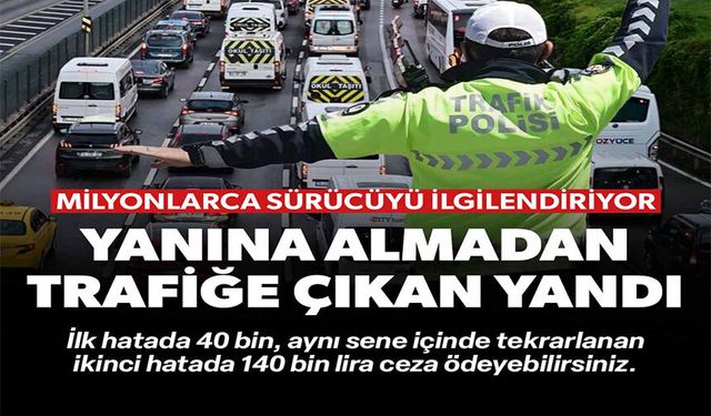 YANINA ALMADAN TRAFİĞE ÇIKAN YANDI