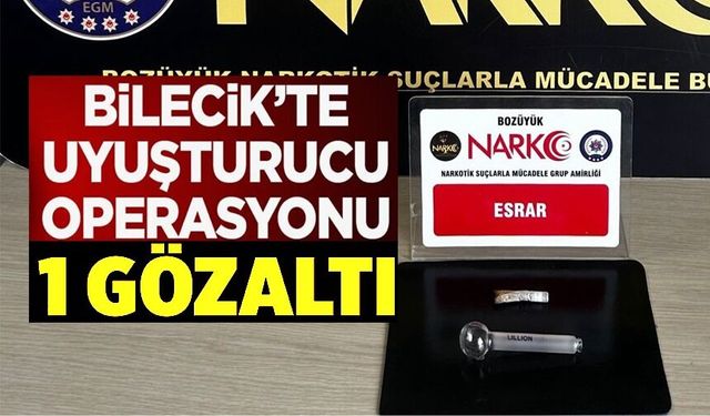 UYUŞTURUCU OPERASYONU: 1 ŞÜPHELİ YAKALANDI