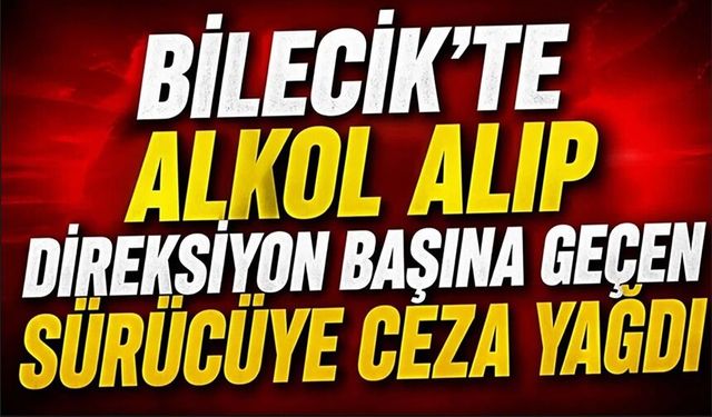 ALKOLLÜ SÜRÜCÜYE 25 BİN TL CEZA
