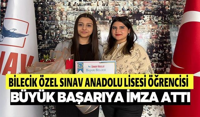 BİLECİK ÖZEL SINAV ANADOLU LİSESİ ÖĞRENCİSİ KANADA YOLCUSU!