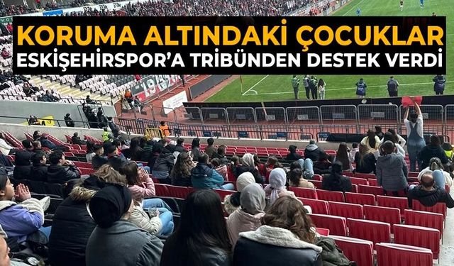 KORUMA ALTINDAKİ ÇOCUKLAR MAÇ HEYECANI YAŞADI