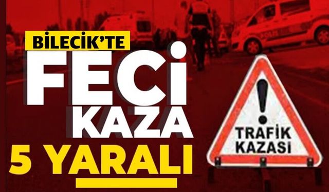 BOZÜYÜK’TE 2 ARAÇ ÇARPIŞTI; 5 YARALI