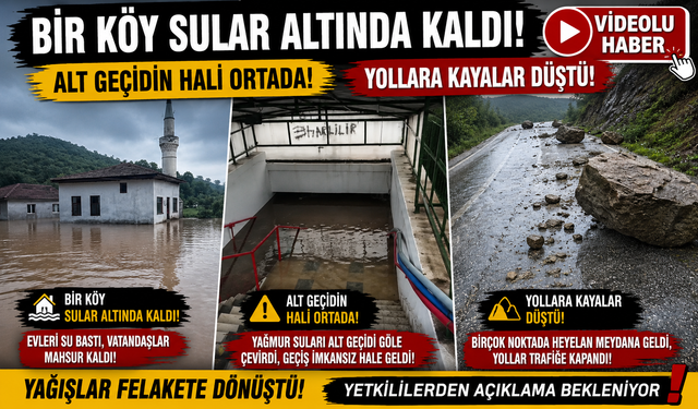 BİLECİK'TE BİR KÖY ADETA SULAR ARTINDA KALDI
