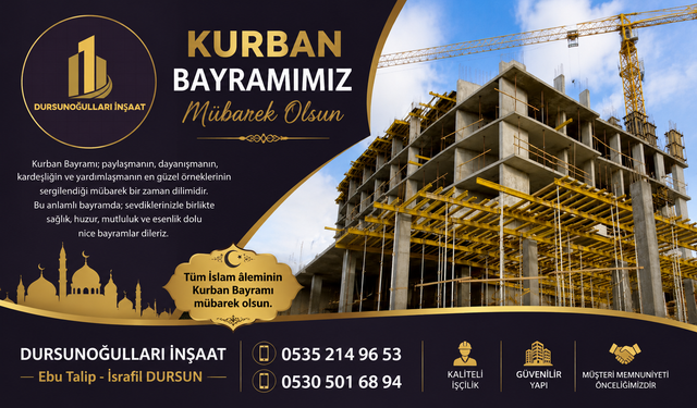 EBU TALİP DURSUN'DAN KURBAN BAYRAMI MESAJI
