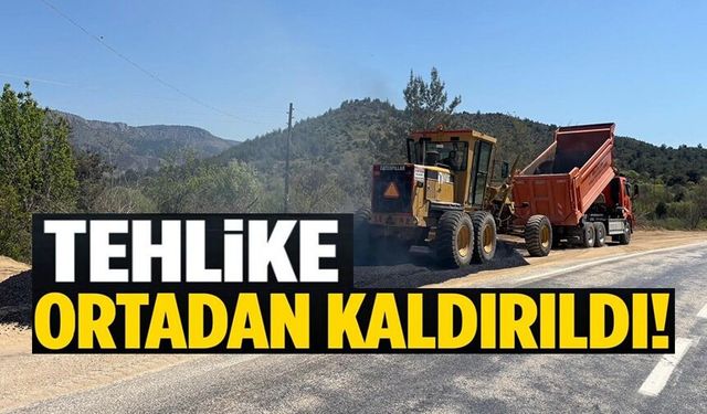 TEHLİKELİ YOL GENİŞLETİLDİ