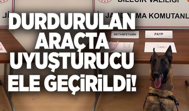 DURDURULAN ARAÇTA UYUŞTURUCU ÇIKTI