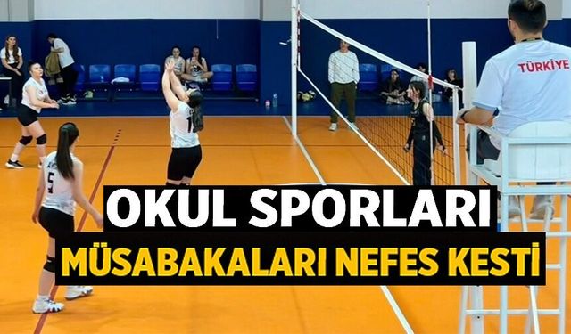 LİSELER ARASI VOLEYBOL MÜSABAKASI NEFES KESTİ