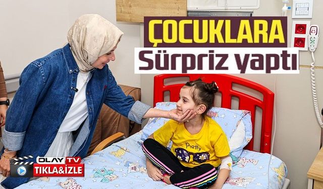 HASTANEDE TEDAVİ GÖREN ÇOCUKLARLA SEVİNDİREN HEDİYELER