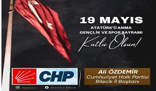 19 MAYIS ATATÜRK'Ü ANMA GENÇLİK VE SPOR BAYRAMI KUTLU OLSUN