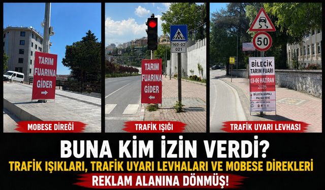 TRAFİK IŞIKLARINA ASILAN REKLAMLAR TEPKİLERE NEDEN OLDU