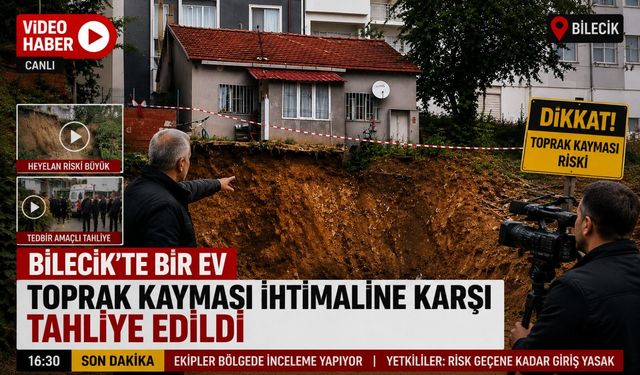 BİR EV TOPRAK KAYMASI İHTİMALİNE KARŞI TAHLİYE EDİLDİ