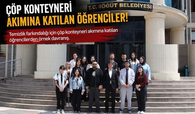 ÇÖP KONTEYNERİ AKIMINA KATILAN ÖĞRENCİLER BAŞKAN DURGUT'LA BULUŞTU