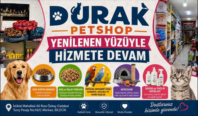 DURAK PETSHOP YENİLENEN YÜZÜYLE HİZMETE DEVAM EDİYOR