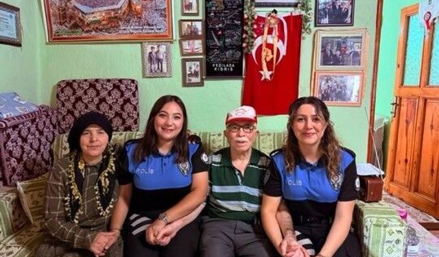 POLİSTEN GAZİLERE VEFA ZİYARETİ